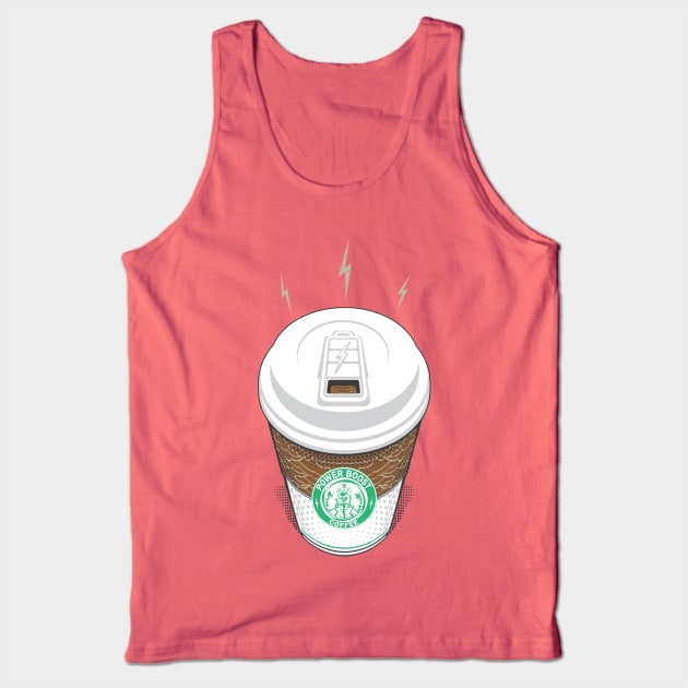 Power Boost Coffee Tank Top by Sub-Zero Shirt Art